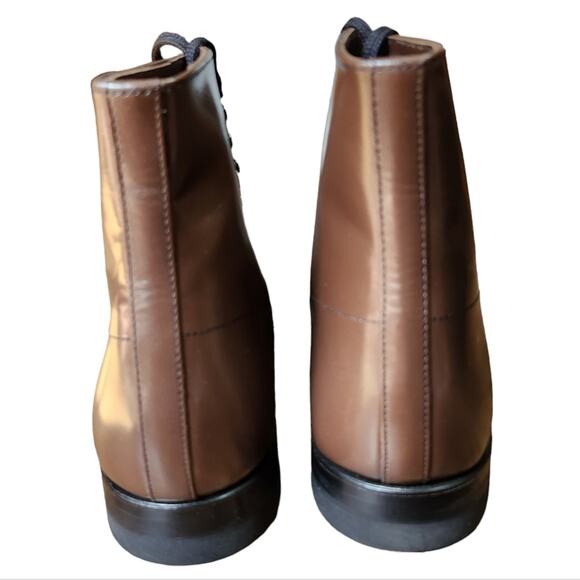 Stacy Adams Madison men's boots lace up brown leather size 10 NEW - Picture 5 of 12